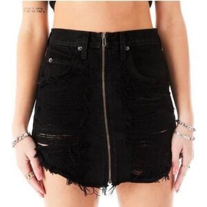 CARMAR Denim full zip skirt size 26
